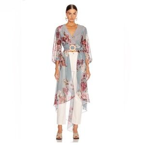 PATBO floral peony print cutout dress, size 2